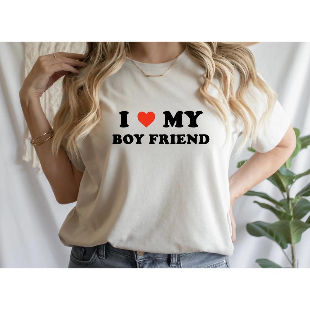 I Love My Boyfriend Valentines Day Tee